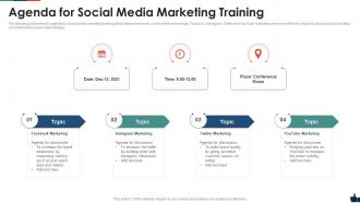 Agenda for social media marketing training