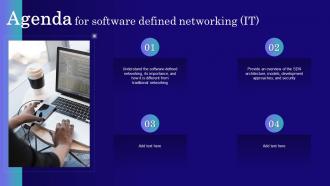 Agenda For Software Defined Networking IT Ppt Powerpoint Presentation Diagram Ppt