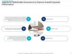 Agenda for stakeholder governance to improve overall corporate performance