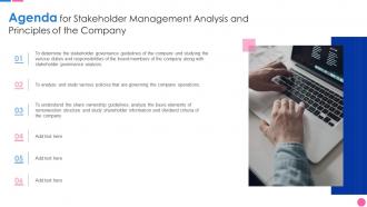 Agenda For Stakeholder Management Analysis And Principles Of The Company