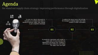 Agenda For Stand Out Supply Chain Strategy Improving Performance Through Digitalization