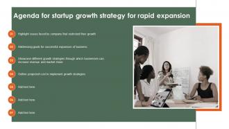 Agenda For Startup Growth Strategy For Rapid Expansion Strategy SS V