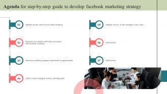 Agenda For Step By Step Guide To Develop Facebook Marketing Strategy SS V