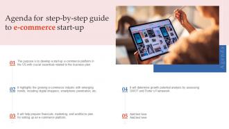 Agenda For Step By Step Guide To E Commerce Start Up Ppt Ideas Backgrounds BP SS
