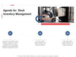 Agenda for stock inventory management ppt template