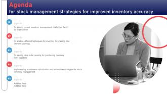 Agenda For Stock Management Strategies For Improved Inventory Accuracy