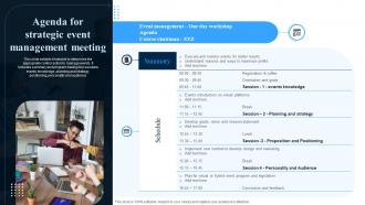 Agenda For Strategic Event Management Meeting