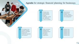 Agenda For Strategic Financial Planning For Businesses Strategy SS V