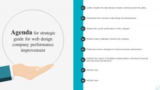 Agenda For Strategic Guide For Web Design Company Performance Improvement