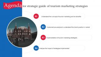 Agenda For Strategic Guide Of Tourism Marketing Strategies MKT SS V