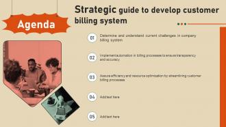 Agenda For Strategic Guide To Develop Customer Billing System