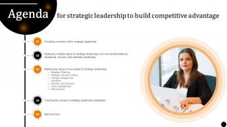 Agenda For Strategic Leadership To Build Competitive Advantage Strategy SS V