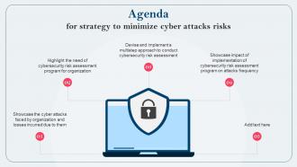 Agenda For Strategy To Minimize Cyber Attacks Risks Ppt Icon Clipart Images