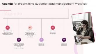 Agenda For Streamlining Customer Lead Management Workflow