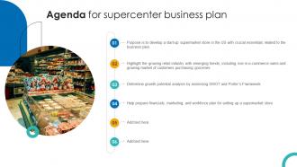 Agenda For Supercenter Business Plan BP SS