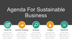 Agenda For Sustainable Business Good Ppt Example