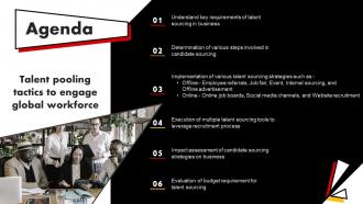 Agenda For Talent Pooling Tactics To Engage Global Workforce