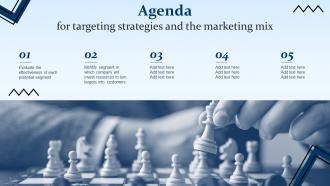 Agenda For Targeting Strategies And The Marketing Mix Ppt Show Graphics Tutorials