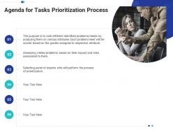 Agenda For Tasks Prioritization Process Tasks Prioritization Process Ppt Ideas
