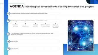Agenda For Technological Advancements Boosting Innovation And Progress TC SS