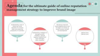 Agenda For The Ultimate Guide Of Online Reputation Management Strategy To Improve Strategy SS