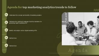 Agenda For Top Marketing Analytics Trends To Follow Ppt Slides Deck