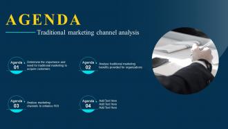Agenda For Traditional Marketing Channel Analysis Ppt Infographic Template Background Images