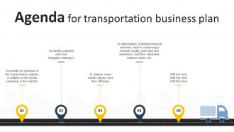 Agenda For Transportation Business Plan BP SS