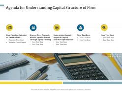Agenda for understanding capital structure of firm ppt clipart