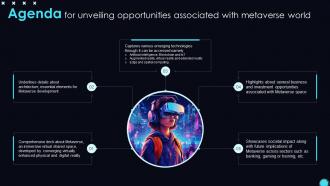 Agenda For Unveiling Opportunities Associated With Metaverse World AI SS V