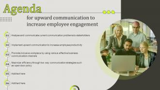 Agenda For Upward Communication To Increase Employee Engagement