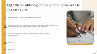 Agenda For Utilizing Online Shopping Website To Increase Sales
