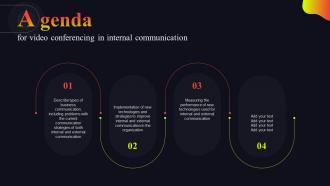 Agenda For Video Conferencing In Internal Communication