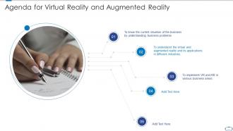 Agenda for virtual reality and augmented reality ppt summary template