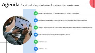 Agenda For Virtual Shop Designing For Attracting Customers