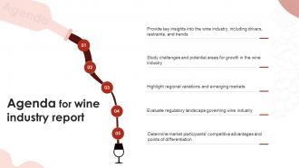 Agenda For Wine Industry Report Ppt Slides Background Images IR SS