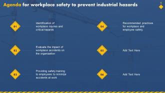 Agenda For Workplace Safety To Prevent Industrial Hazards