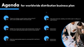 Agenda For Worldwide Distribution Business Plan BP SS