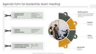 Agenda Form For Leadership Team Meeting