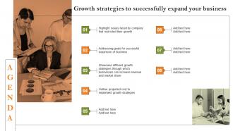 Agenda Growth Strategies To Successfully Expand Your Business Strategy SS
