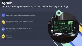 Agenda Guide For Training Employees On AI And Machine Learning Technology DET SS