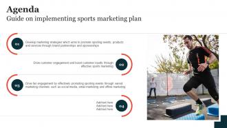 Agenda Guide On Implementing Sports Marketing Plan Strategy SS V
