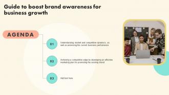 Agenda Guide To Boost Brand Awareness For Business Growth