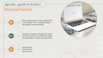 Agenda Guide To Build A Personal Brand