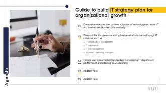 Agenda Guide To Build It Strategy Plan For Organizational Growth