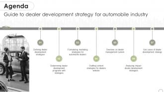 Agenda Guide To Dealer Development Strategy For Automobile Industry Strategy SS