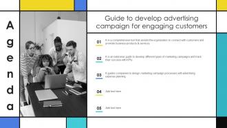 Agenda Guide To Develop Advertising Campaign For Engaging Customers