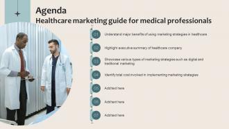 Agenda Healthcare Marketing Guide For Medical Professionals Strategy SS V