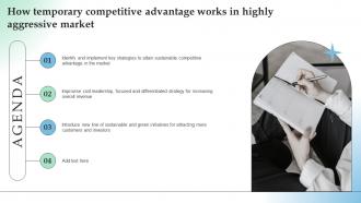Agenda How Temporary Competitive Advantage Works In Highly Aggressive Market
