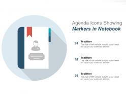 Agenda icons showing markers in notebook